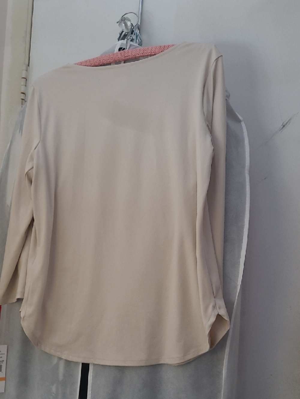 Ruby Rd. Cream Long-Sleeve Rhinestone Crewneck Top - Picture 8 of 9